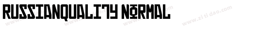 RussianQuality Normal字体转换